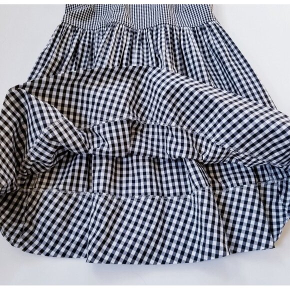 Madewell Gingham Gingham Poplin Dress Women XS Fit Flare Tie Back Preppy Classic - Picture 12 of 16
